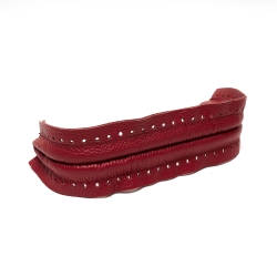 Rectangular bag bottom in genuine full grain leather for crochet bags - Size 25x8 cm