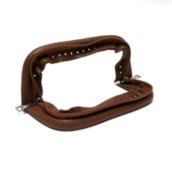 Chiusura borsa a molla in vera pelle Made in Italy - 21x9cm