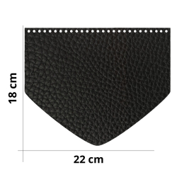 Patella per borsa uncinetto a semicerchio - Misura 25x18 cm