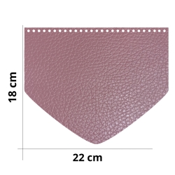 Fond de sac rectangulaire en cuir italien véritable - Dimensions : 25 x 8 cm