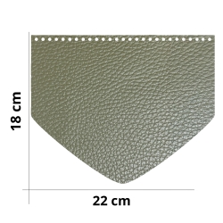 Fond de sac rectangulaire en cuir italien véritable - Dimensions : 25 x 8 cm