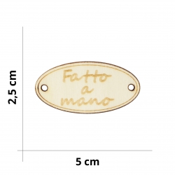 Oval "Handmade" Wooden...