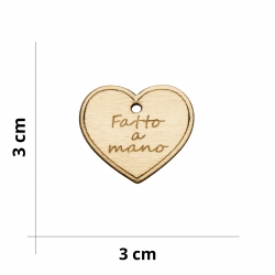 Handmade Wooden Heart Tag...