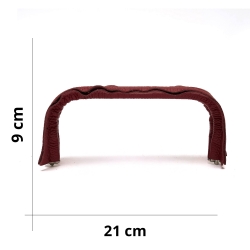 Rectangular bag bottom in genuine full grain leather for crochet bags - Size 25x8 cm