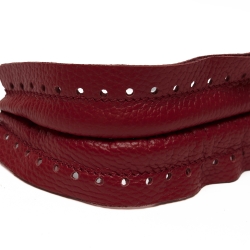Rectangular bag bottom in genuine full grain leather for crochet bags - Size 25x8 cm