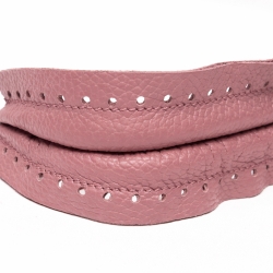 Rectangular bag bottom in genuine full grain leather for crochet bags - Size 25x8 cm