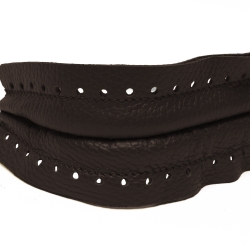 Rectangular bag bottom in genuine full grain leather for crochet bags - Size 25x8 cm