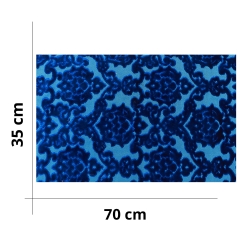 Elegance Blue Damask Fabric...