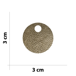 Paillettes in vera pelle per Borse - Misura ⌀ 3 - Pacco da 20 pz