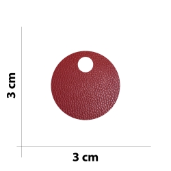 Paillettes in vera pelle per Borse - Misura ⌀ 3 - Pacco da 20 pz